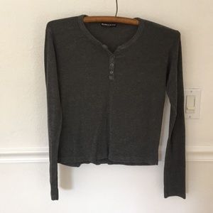 Brandy Melville grey long sleeve Henley